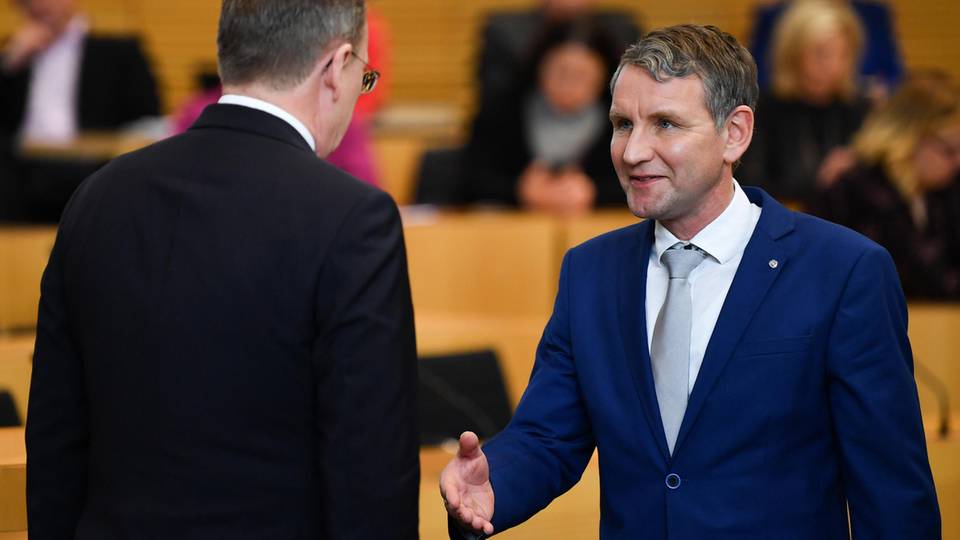 Thüringen: Höcke kritisiert Ramelow für Verweigern des Handschlags