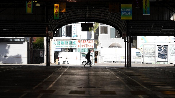 Melbourne: Sechs Wochen lang sollen die Einwohner zu Hause bleiben. (Quelle: imago images/AAP)